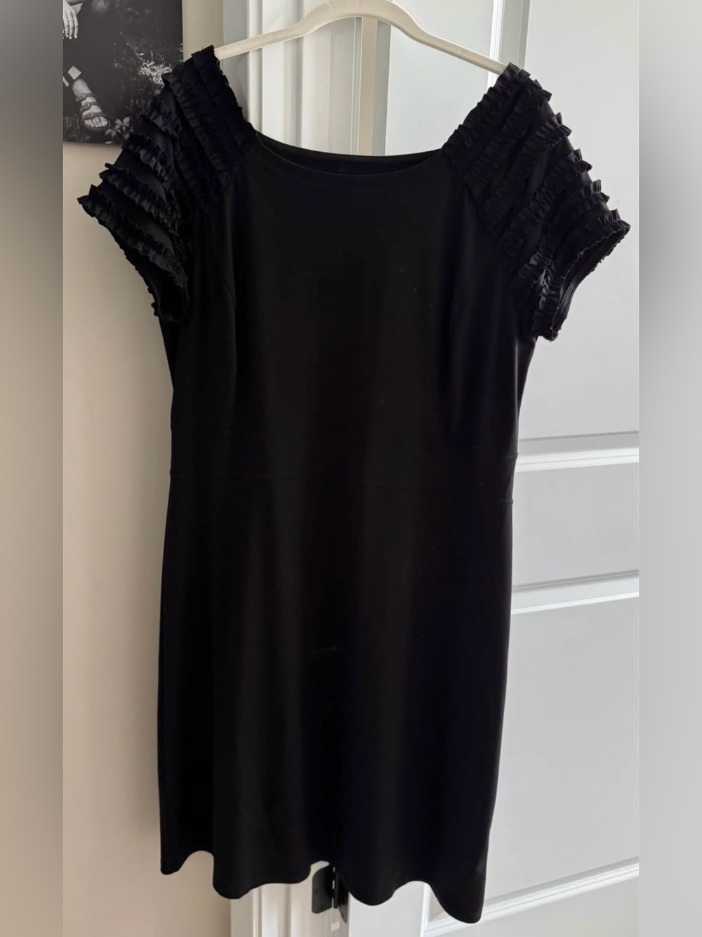 TRIBAL-Short Sleeve Ruffle Detail Dress
